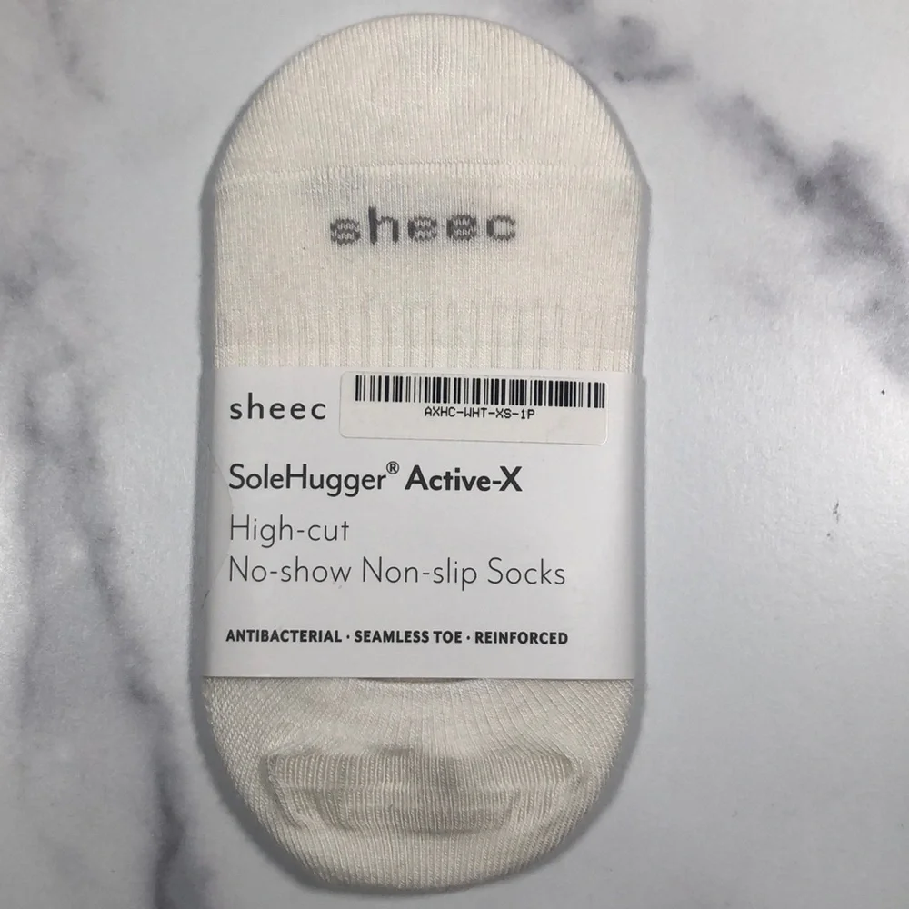 Sheec Active X SoleHugger High Cut No Show Socks Shoe Size Y2 Y3 NWT